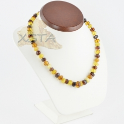 Multi faceted amber necklace